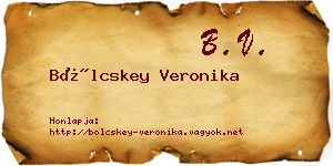 Bölcskey Veronika névjegykártya