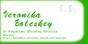 veronika bolcskey business card