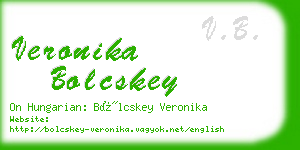 veronika bolcskey business card